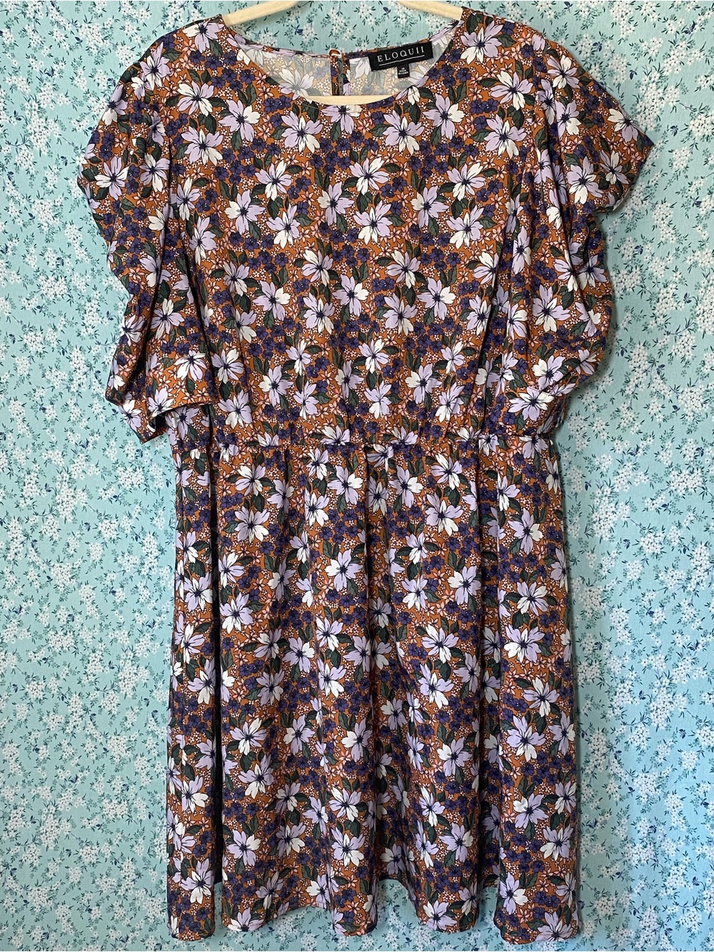 Eloquii  Floral Short Sleeve Dress